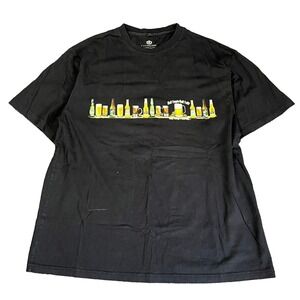 Beer Drinking Shirt Mens 2XL Black‎ Short Sleeve Covington Alcohol Graphic